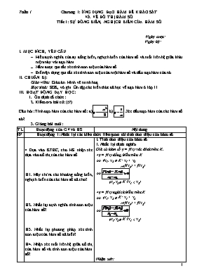 Đại số 12 - Tuần 1